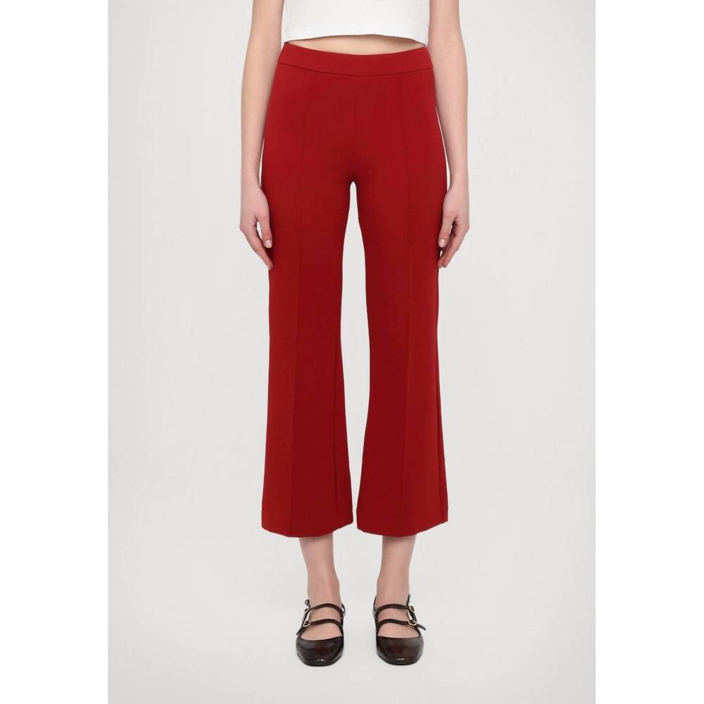 STAUD Red Boot-Cut Flare Pants